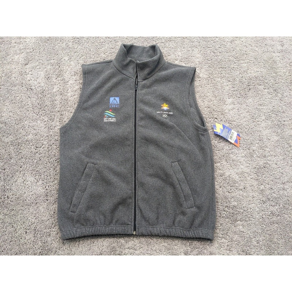 Vintage Salt Lake Paralympics 2002 Vest Mens Large‎ Olympics Golf New with Tags
